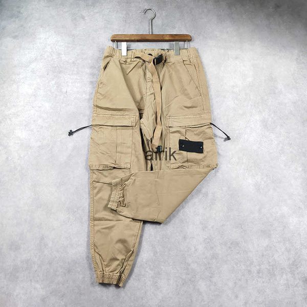 joggers big pocket cargo pants loose and comfortable streetwear running trousers, Black
